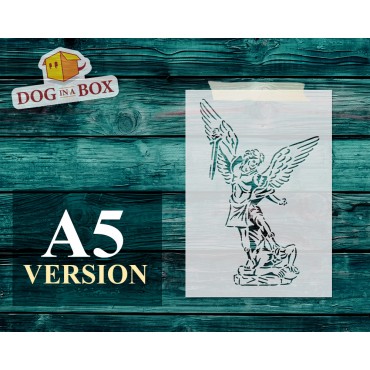 Ange gardien Saint Michel n.3 - Réutilisable pochoir archange pour églises, enseignes en bois, décoration murale et catéchisme