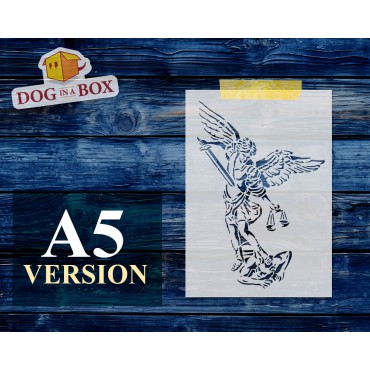 Saint Michael guardian Angel n.1 - Reusable archangel stencil for churches, wood signs, wall decor and catechism