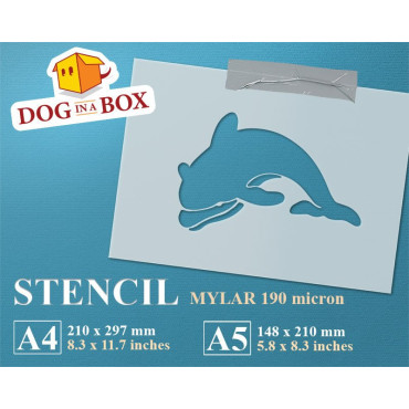 Dolphin stencil - Reusable sea animals stencil for wood signs, walls or fabrics.