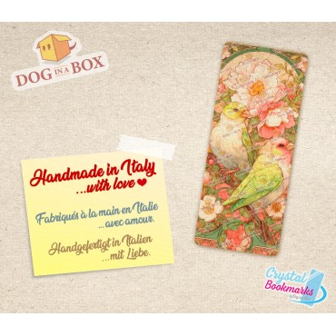 Marque-page oiseaux n.3 - Marque-page transparent fait main | Effet vitrail, cristal | animal marque-page