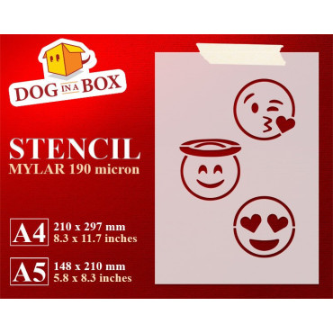 Stencil set emoticon n.1 -...