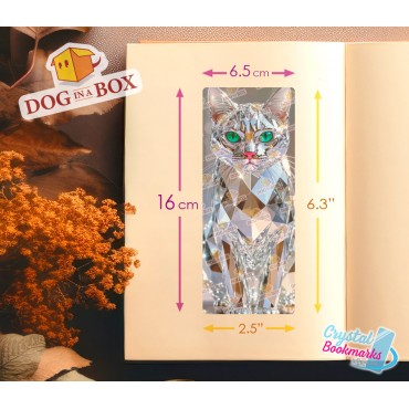 Cat Bookmark n.7 - Handmade Transparent Bookmark | Crystal, Stained Glass Effect | cute bookmark