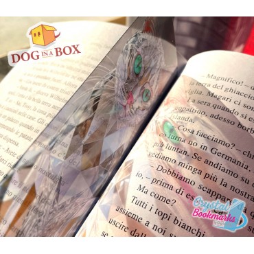 Marque-page Chat n.7 - Marque-page transparent fait main | Effet vitrail, cristal | joli marque-page