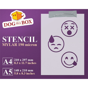 Emoticons stencil set n.2 -...