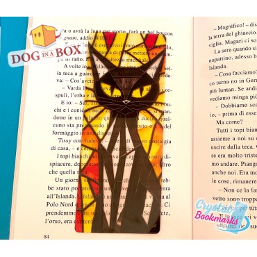 Cat Bookmark n.8 - Handmade Transparent Bookmark | Crystal, Stained Glass Effect | cute bookmark