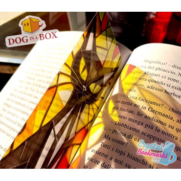 Cat Bookmark n.8 - Handmade Transparent Bookmark | Crystal, Stained Glass Effect | cute bookmark