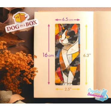Cat Bookmark n.10 - Handmade Transparent Bookmark | Crystal, Stained Glass Effect | cute bookmark