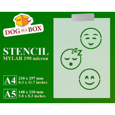 Emoticons stencil set n.4 -...