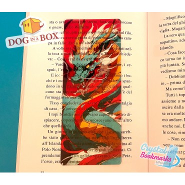 Marque-page Dragon n.6 - Marque-page transparent fait main | Effet vitrail, cristal | fantasy marque-page