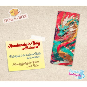 Dragon Bookmark n.6 - Handmade Transparent Bookmark | Crystal, Stained Glass Effect | fantasy bookmark