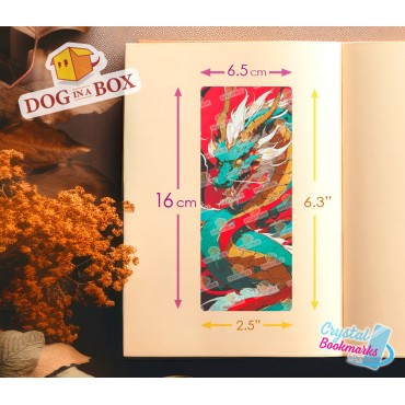 Marque-page Dragon n.6 - Marque-page transparent fait main | Effet vitrail, cristal | fantasy marque-page
