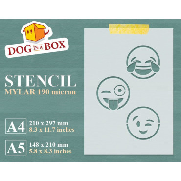 Emoticons stencil set n.6 -...