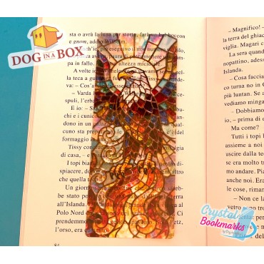 Marque-page Aigle n.1 - Marque-page transparent fait main | Effet vitrail, cristal | fantasy marque-page
