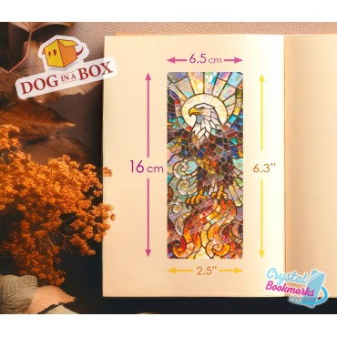 Marque-page Aigle n.1 - Marque-page transparent fait main | Effet vitrail, cristal | fantasy marque-page