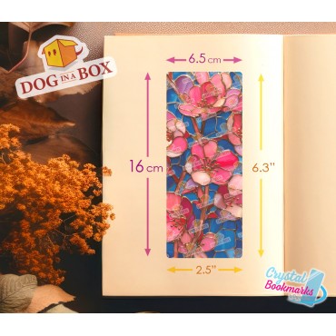 Marque-page Fleurs n.6 - Marque-page transparent fait main | Effet vitrail, cristal | chic marque-page