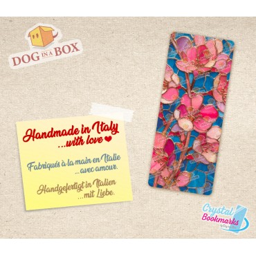 Flowers Bookmark n.6 - Handmade Transparent Bookmark | Crystal, Stained Glass Effect | classy bookmark