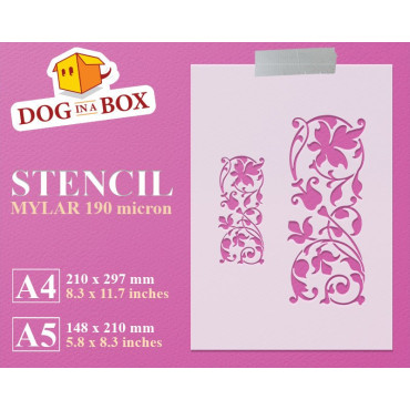 Floral pattern stencil n.1 - Reusable floral stencil for cake, wedding cakes, wall decors and wood signs