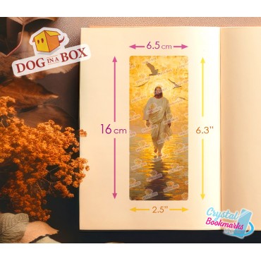 Marque-page Jésus n.5 - Marque-page transparent fait main | Effet vitrail, cristal | marque-page chrétien
