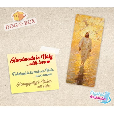 Jesus Bookmark n.5 - Handmade Transparent Bookmark | Crystal, Stained Glass Effect | christian bookmark