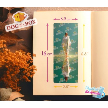 Marque-page Jésus n.6 - Marque-page transparent fait main | Effet vitrail, cristal | marque-page chrétien