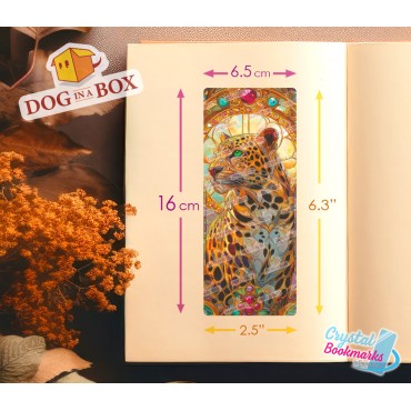 Marque-page Léopard n.1 - Marque-page transparent fait main | Effet vitrail, cristal | fantasy marque-page