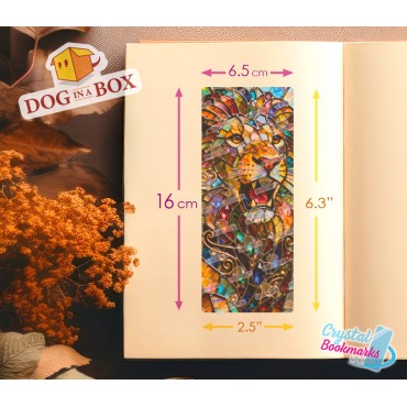 Marque-page Lune n.1 - Marque-page transparent fait main | Effet vitrail, cristal | fantasy marque-page