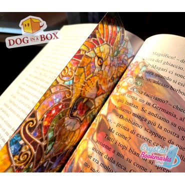 Marque-page Lune n.1 - Marque-page transparent fait main | Effet vitrail, cristal | fantasy marque-page