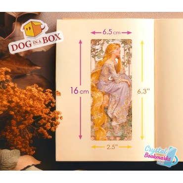 Marque-page Rapunzel n.3 - Marque-page transparent fait main | Effet vitrail, cristal | Marque-page Disney