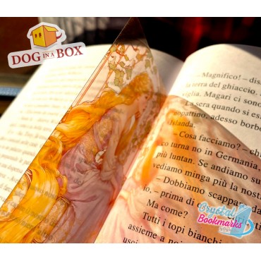 Marque-page Rapunzel n.3 - Marque-page transparent fait main | Effet vitrail, cristal | Marque-page Disney