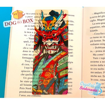 Marque-page Samurai n. 1 - Marque-page transparent fait main | Effet vitrail | Style japonais