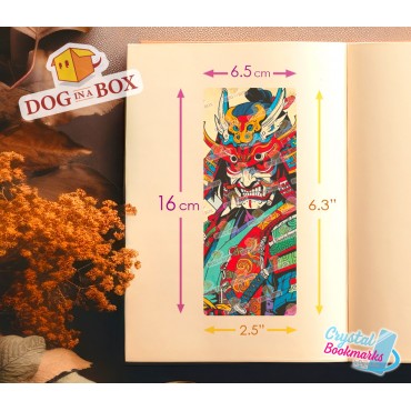 Samurai Bookmark n.1 - Handmade Transparent Bookmark | Stained glass Effect | Japanese style