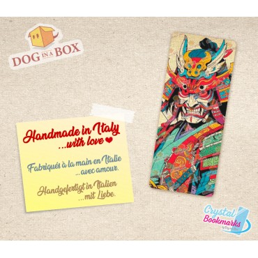 Samurai Bookmark n.1 - Handmade Transparent Bookmark | Stained glass Effect | Japanese style