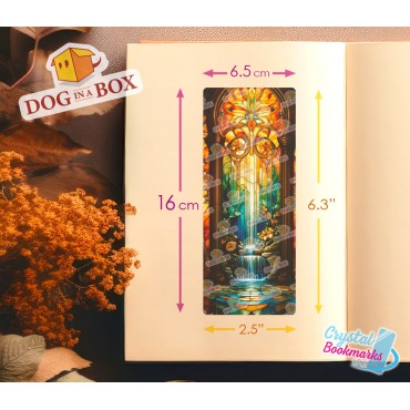 Waterfall Bookmark n.1 - Handmade Transparent Bookmark | Crystal, Stained Glass Effect | fantasy bookmark