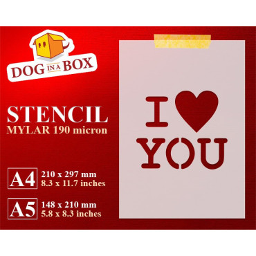 Stencil "I Love You" -...