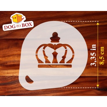 Stencil corone (set di 3) - Stencil per decorazioni in cacao in polvere per cappuccino e caffè o per pareti