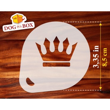 Couronne pochoirs (lot de 3) pochoir de décoration en poudre de cacao Cappuccino et café - pochoirs de peinture de visage