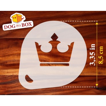 Stencil corone (set di 3) - Stencil per decorazioni in cacao in polvere per cappuccino e caffè o per pareti
