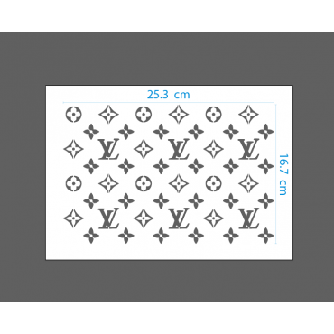 Pochoir Louis Vuitton n.3 - Pochoir logo de marque de mode pour peindre sur murs, tissus, plastique