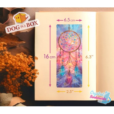 Marque-page Attrape-rêves n.2 - Marque-page transparent fait main | Effet vitrail, cristal | Marque-page Fantasy