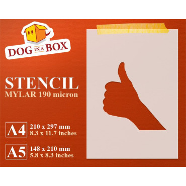 Thumb up stencil - OK stencil to paint on walls, wood and fabrics. Reusable DIY stencil for wood signs.