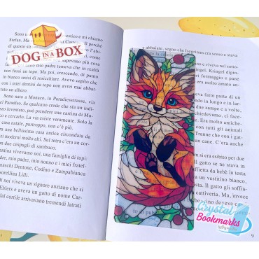 Fox Bookmark n.2 - Handmade Transparent Bookmark | Crystal, Stained Glass Effect | cute bookmark