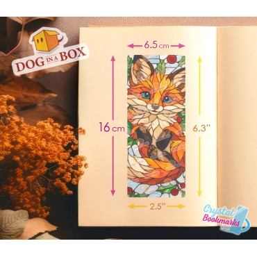 Marque-page Renard n.2 - Marque-page transparent fait main | Effet vitrail, cristal | joli marque-page