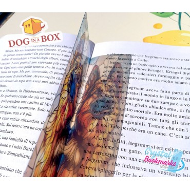 German Shepherd Bookmark n.1 - Handmade Transparent Bookmark | Crystal, Stained Glass Effect | dog bookmark