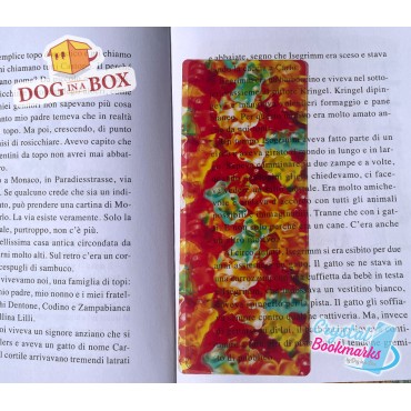 Marque-page Oursons Gélifiés n.1 - Marque page transparent fait main | Effet cristal et vitrail | bonbon