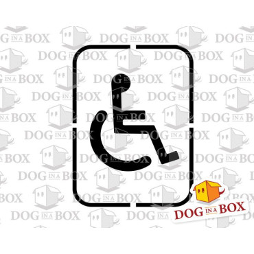 Restroom stencil (Wheelchair) - WC stencil to paint on walls, wood and fabrics. Reusable DIY stencil for wood signs.