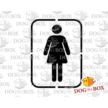 Restroom stencil (Women) - WC stencil to paint on walls, wood and fabrics. Reusable DIY stencil for wood signs.