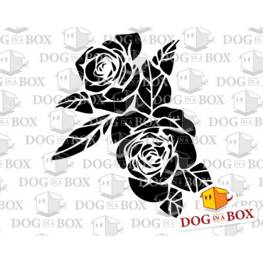 Roses stencil n.1 - Reusable roses stencil for wall decoration and fornitures