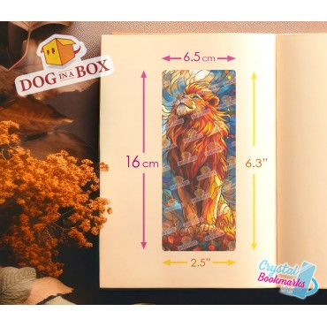 Marque-page Lionne n.5 - Marque-page transparent fait main | Effet vitrail, cristal | fantasy marque-page