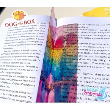 Parrots Bookmark n.1 - Handmade Transparent Bookmark | Crystal, Stained Glass Effect | love bookmark