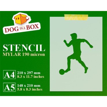 Soccer stencil - Reusable stencil for football wall decors, fabrics and wood signs.